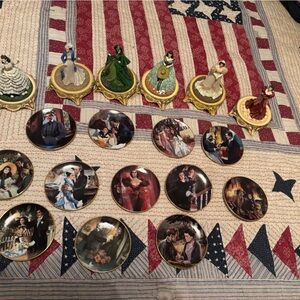 GONE WITH THE WIND SET OF 12 MINIATURE PLATES Bradford Exchange